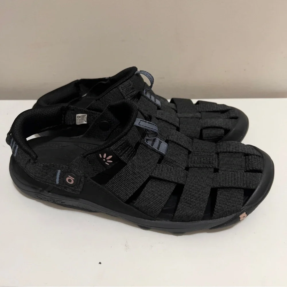 Oboz Campster Hiking Slingback Woven Sandals Black US Women’s Size 8.5 EUC